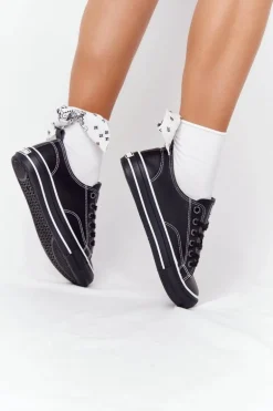 Damskie Skórzane Trampki BIG STAR HH274145 Czarne