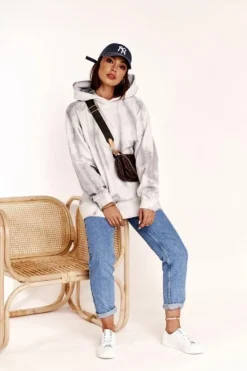 Damskie Skórzane Trampki Z Gwiazdą BIG STAR DD274692 Biało-Niebieskie