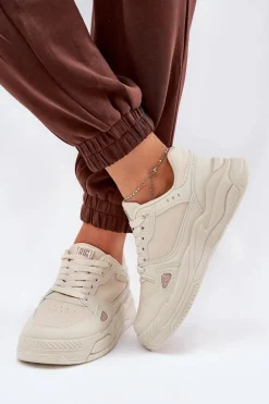 Damskie Sneakersy Big Star NN274668 Beżowe