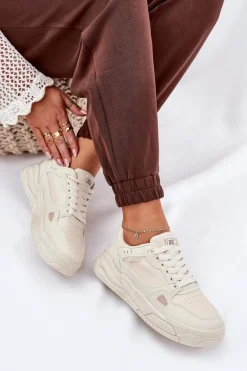 Damskie Sneakersy Big Star NN274668 Beżowe