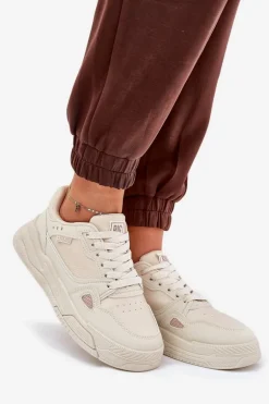 Damskie Sneakersy Big Star NN274668 Beżowe