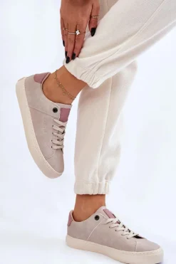 Damskie Sneakersy Big Star LL274399 Beżowe