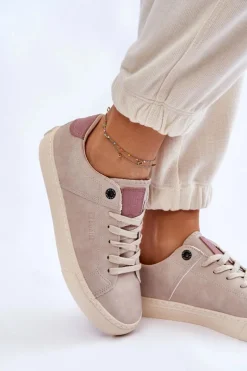 Damskie Sneakersy Big Star LL274399 Beżowe