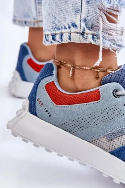 Damskie Sneakersy Big Star LL274421 Niebieskie