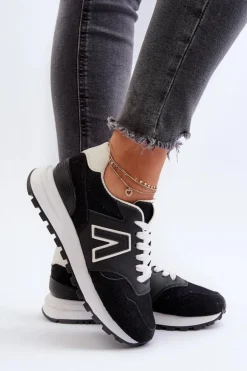 Damskie Sneakersy Buty Sportowe Czarne Daisee