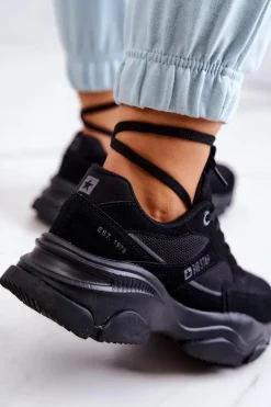 Damskie Sneakersy Buty Sportowe Big Star JJ274578 Czarne