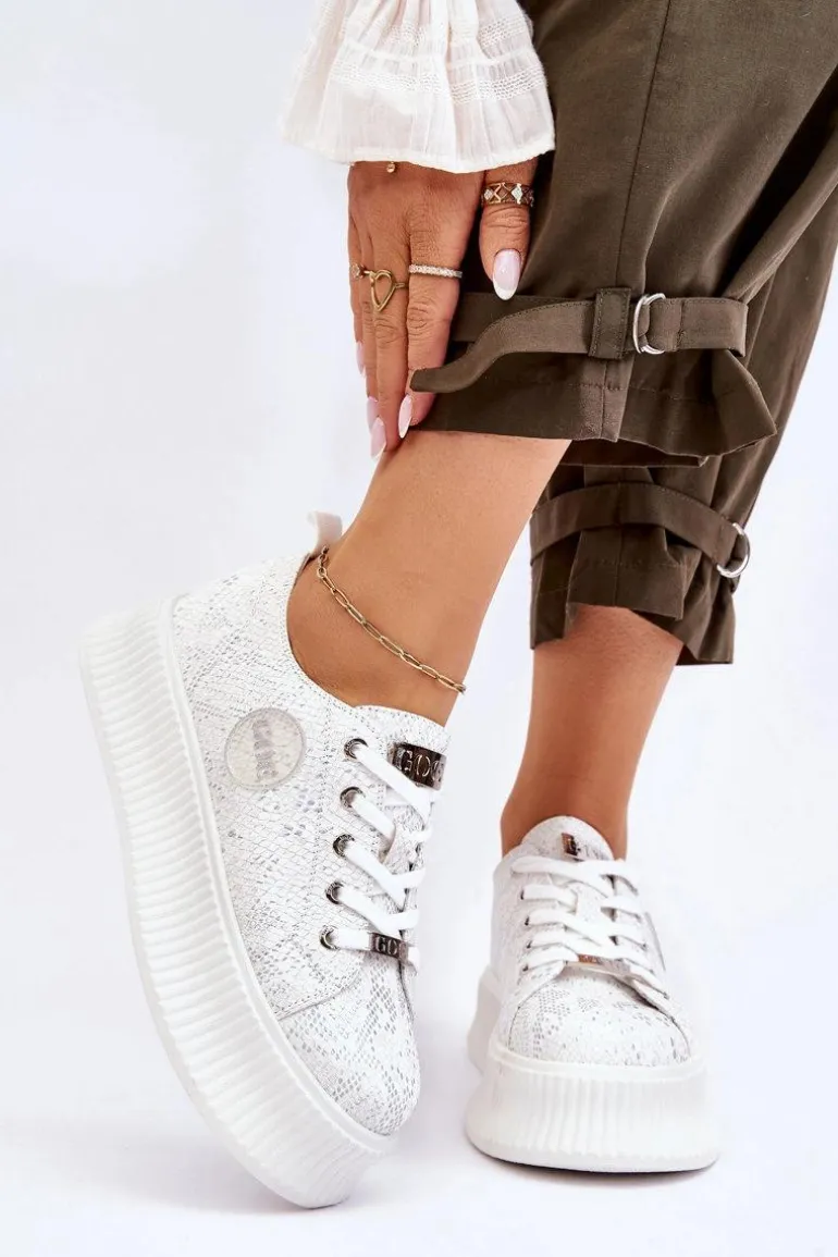 Damskie Sneakersy Buty Sportowe GOE JJ2N4126 Białe