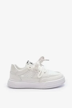 Damskie Sneakersy Eko Skórzane Białe Avanalis