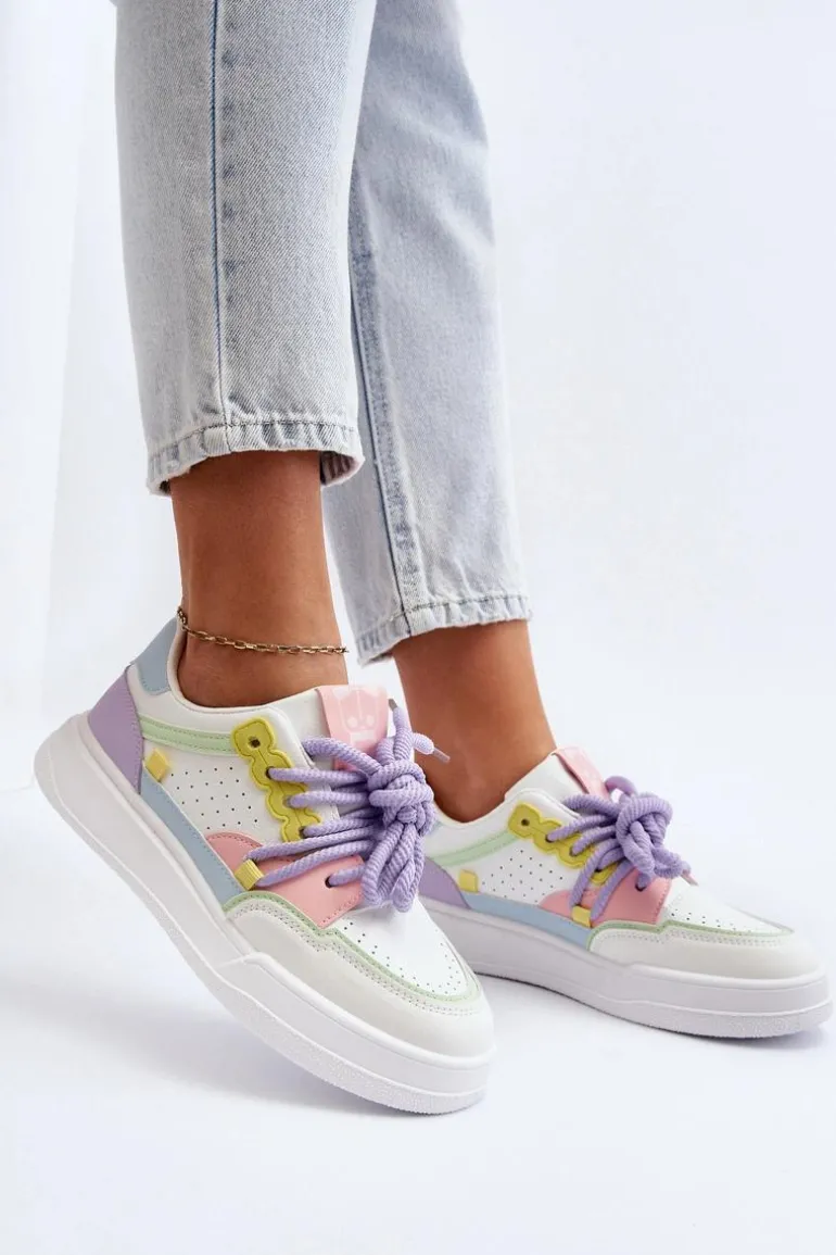 Damskie Sneakersy Eko Skórzane Multikolor Avanalis