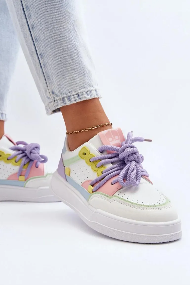 Damskie Sneakersy Eko Skórzane Multikolor Avanalis