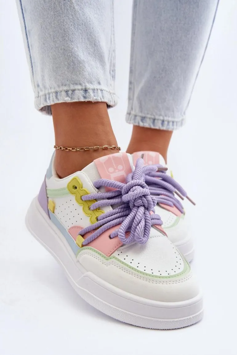 Damskie Sneakersy Eko Skórzane Multikolor Avanalis