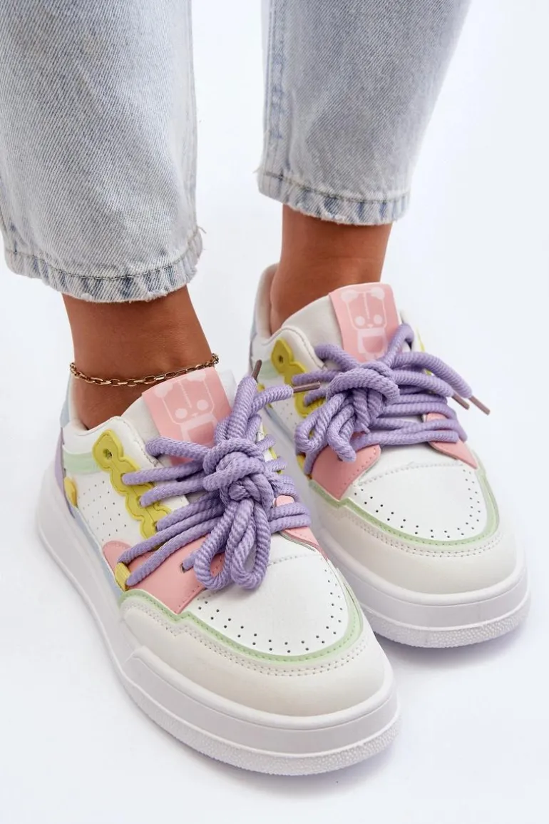 Damskie Sneakersy Eko Skórzane Multikolor Avanalis