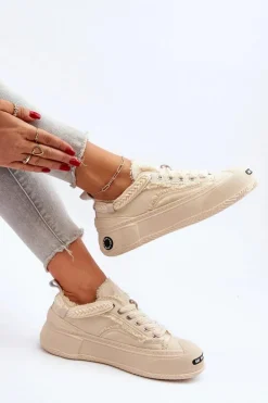 Damskie Sneakersy GOE NN2N4060 Beżowe
