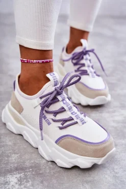 Damskie Sneakersy Memory Foam System Big Star KK274029 Białe