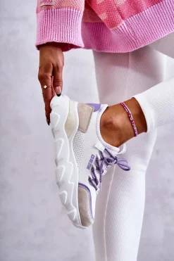 Damskie Sneakersy Memory Foam System Big Star KK274029 Białe