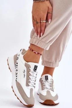 Damskie Sneakersy Memory Foam System Big Star LL274957 Białe