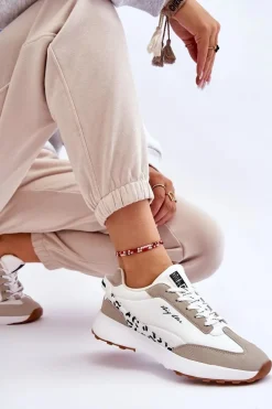 Damskie Sneakersy Memory Foam System Big Star LL274957 Białe