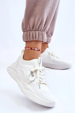 Damskie Sneakersy Memory Foam System Big Star LL274417 Białe