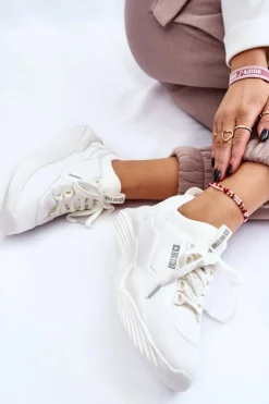 Damskie Sneakersy Memory Foam System Big Star LL274417 Białe