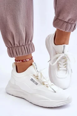 Damskie Sneakersy Memory Foam System Big Star LL274417 Białe