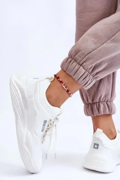 Damskie Sneakersy Memory Foam System Big Star LL274417 Białe