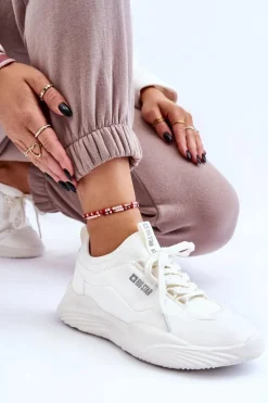 Damskie Sneakersy Memory Foam System Big Star LL274417 Białe