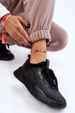 Damskie Sneakersy Memory Foam System Big Star LL274419 Czarne