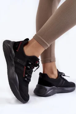 Damskie Sneakersy Memory Foam System Big Star KK274345 Czarne