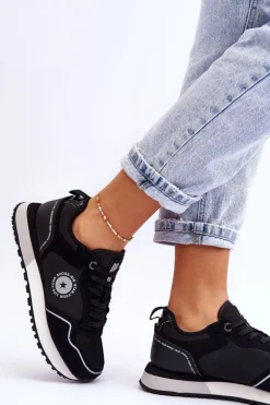 Damskie Sneakersy Memory Foam System Big Star LL274541 Czarne