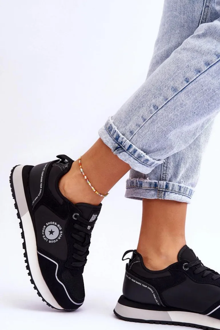 Damskie Sneakersy Memory Foam System Big Star LL274541 Czarne