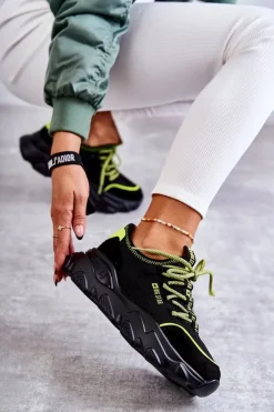 Damskie Sneakersy Memory Foam System Big Star KK274028 Czarne