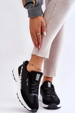 Damskie Sneakersy Memory Foam System Big Star LL274956 Czarne