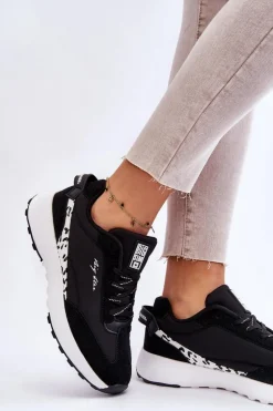 Damskie Sneakersy Memory Foam System Big Star LL274956 Czarne