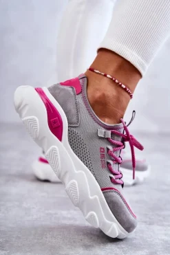 Damskie Sneakersy Memory Foam System Big Star KK274030 Szare