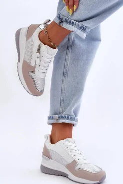 Damskie Sneakersy Na Koturnie Wielobarwne Sivan