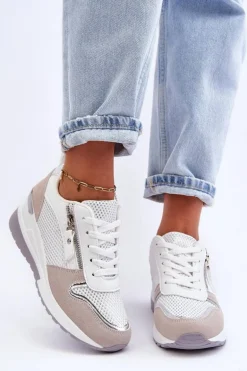 Damskie Sneakersy Na Koturnie Wielobarwne Sivan