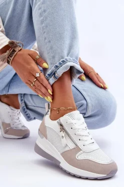 Damskie Sneakersy Na Koturnie Wielobarwne Sivan