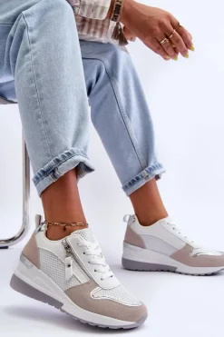 Damskie Sneakersy Na Koturnie Wielobarwne Sivan