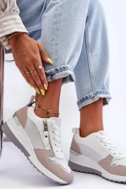 Damskie Sneakersy Na Koturnie Wielobarwne Sivan