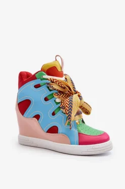 Damskie Sneakersy Na Koturnie Multikolor Leoppa