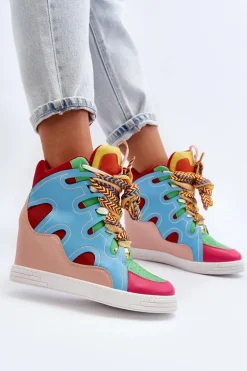 Damskie Sneakersy Na Koturnie Multikolor Leoppa