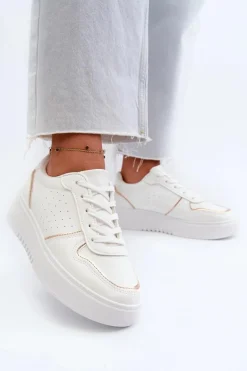 Damskie Sneakersy Na Platformie Białe Tessama