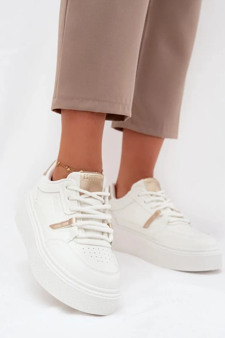 Damskie Sneakersy Na Platformie Big Star SS274359 Białe