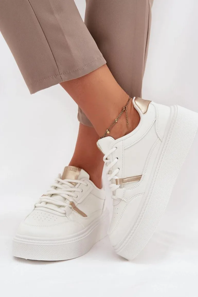 Damskie Sneakersy Na Platformie Big Star SS274359 Białe