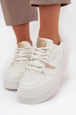 Damskie Sneakersy Na Platformie Big Star SS274359 Białe