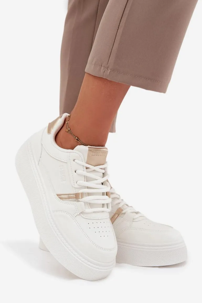 Damskie Sneakersy Na Platformie Big Star SS274359 Białe