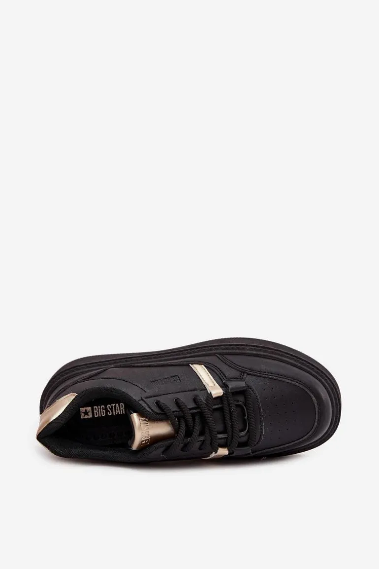 Damskie Sneakersy Na Platformie Big Star SS274360 Czarne