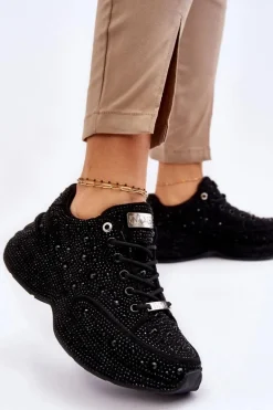 Damskie Sneakersy Na Platformie GOE JJ2N4058 Czarne