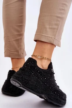 Damskie Sneakersy Na Platformie GOE JJ2N4058 Czarne
