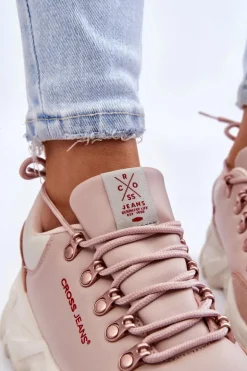 Damskie Sneakersy Na Platformie Cross Jeans KK2R4072C Nude